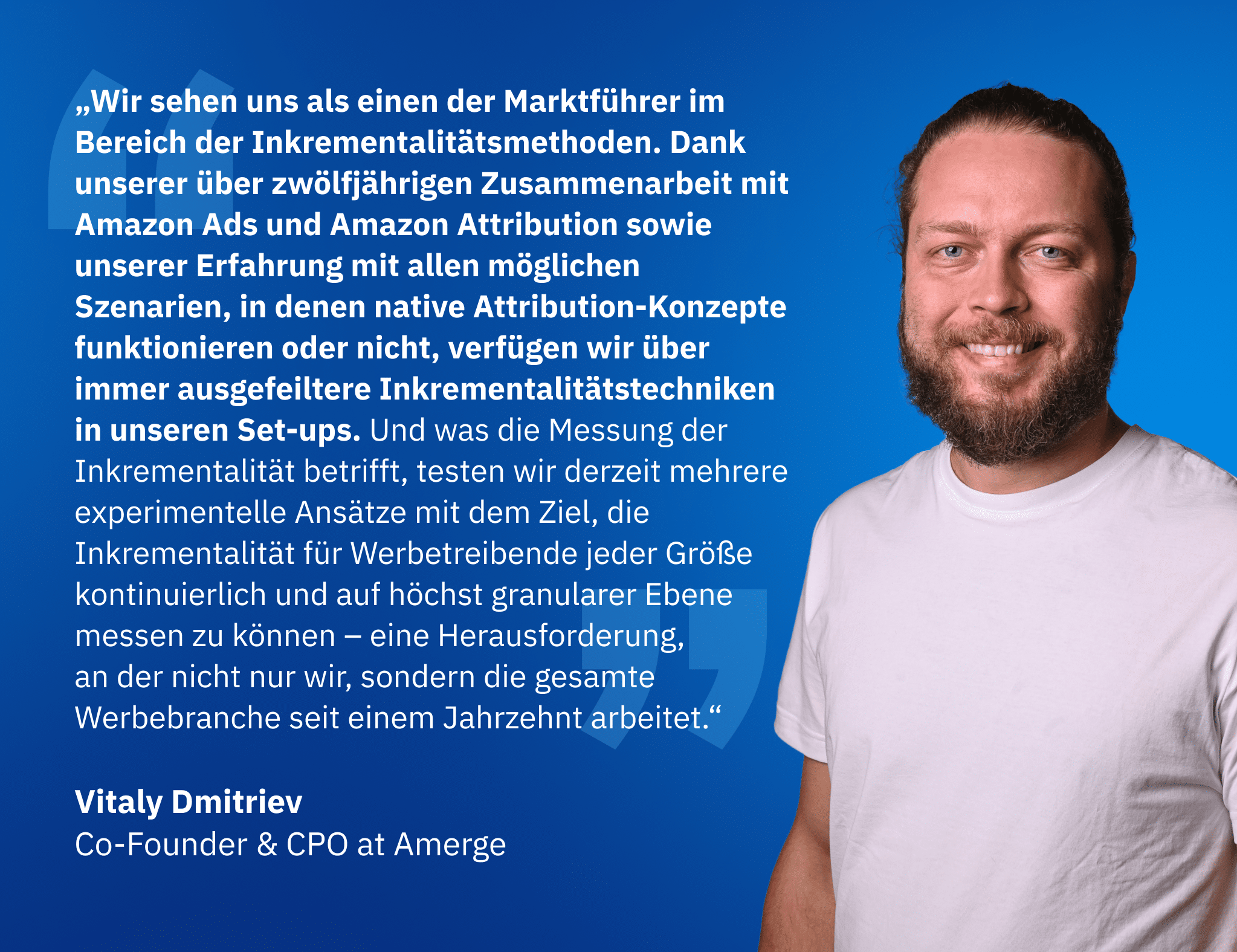 Vitaly Dmitriev, Mitbegründer und CPO bei Amerge, spricht über die Messung der Inkrementalität und fortgeschrittene Strategien unter Einsatz von Amazon Ads und Amazon Attribution.